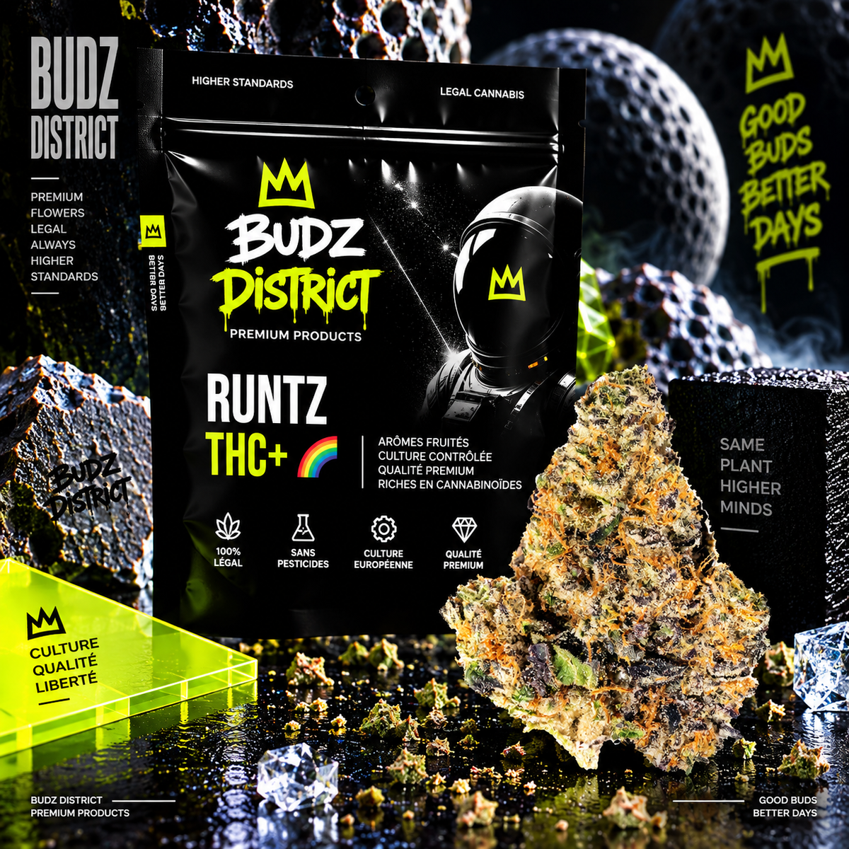Runtz THC+ – bolsa BUDZ DISTRICT, flor THC+